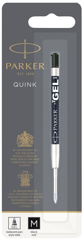  Черный гелевый стержень Parker Quink Gel Pen Refill Z05 (M)