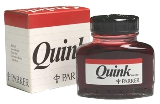 Флакон с красными чернилами для перьевых ручек Parker, Red Bottle Quink Z13, фото 2