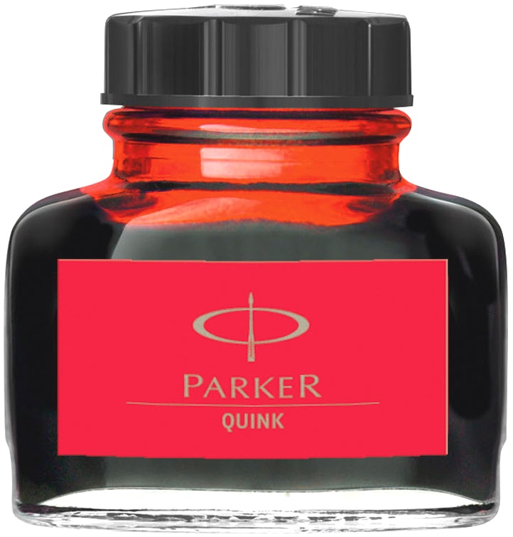 Флакон с красными чернилами для перьевых ручек Parker, Red Bottle Quink Z13