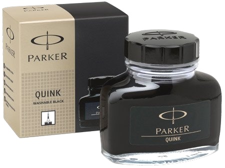 Флакон с неводостойкими черными (Washable Black) чернилами для перьевых ручек Parker Quink, Z13