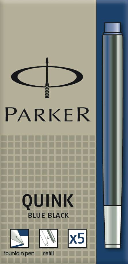 Картриджи с чернилами Parker Quink для перьевой ручки Z11, стандартный  сине-черные (Blue-Black)