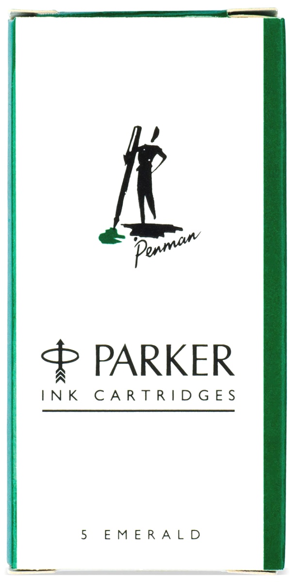 Картриджи стандартные с зелеными чернилами для перьевых ручек Parker, Z11
