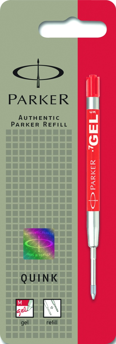 Красный гелевый стержень для шариковой ручки Parker Gel Pen Refill Z05 (M), фото 2