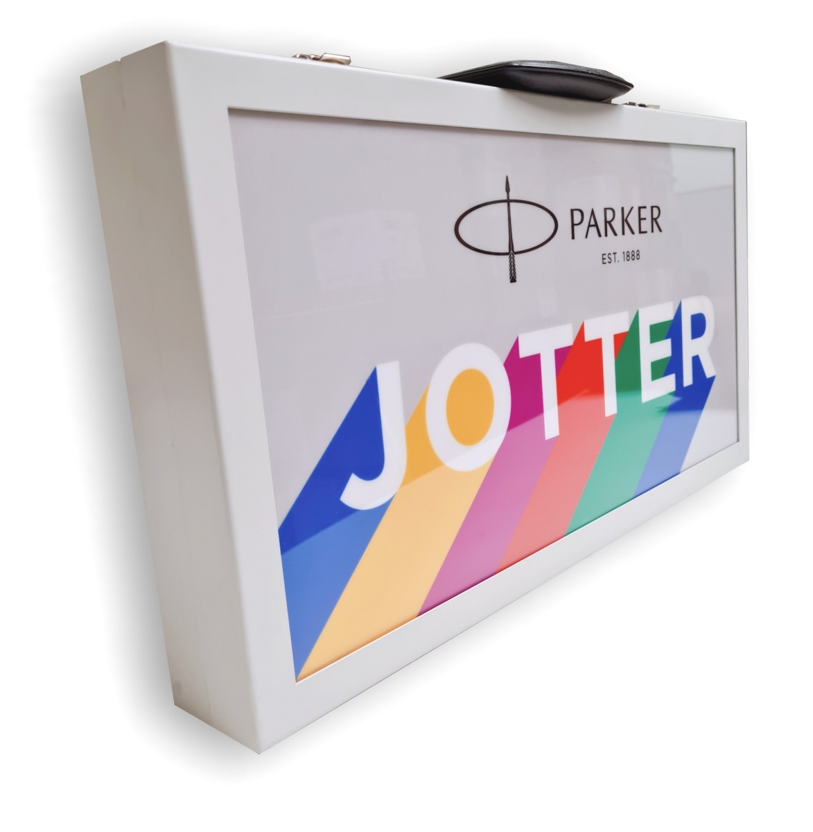  Лимитированный юбилейный набор Parker Jotter Pantone 54, чемодан с 57-ю ручками, фото 4