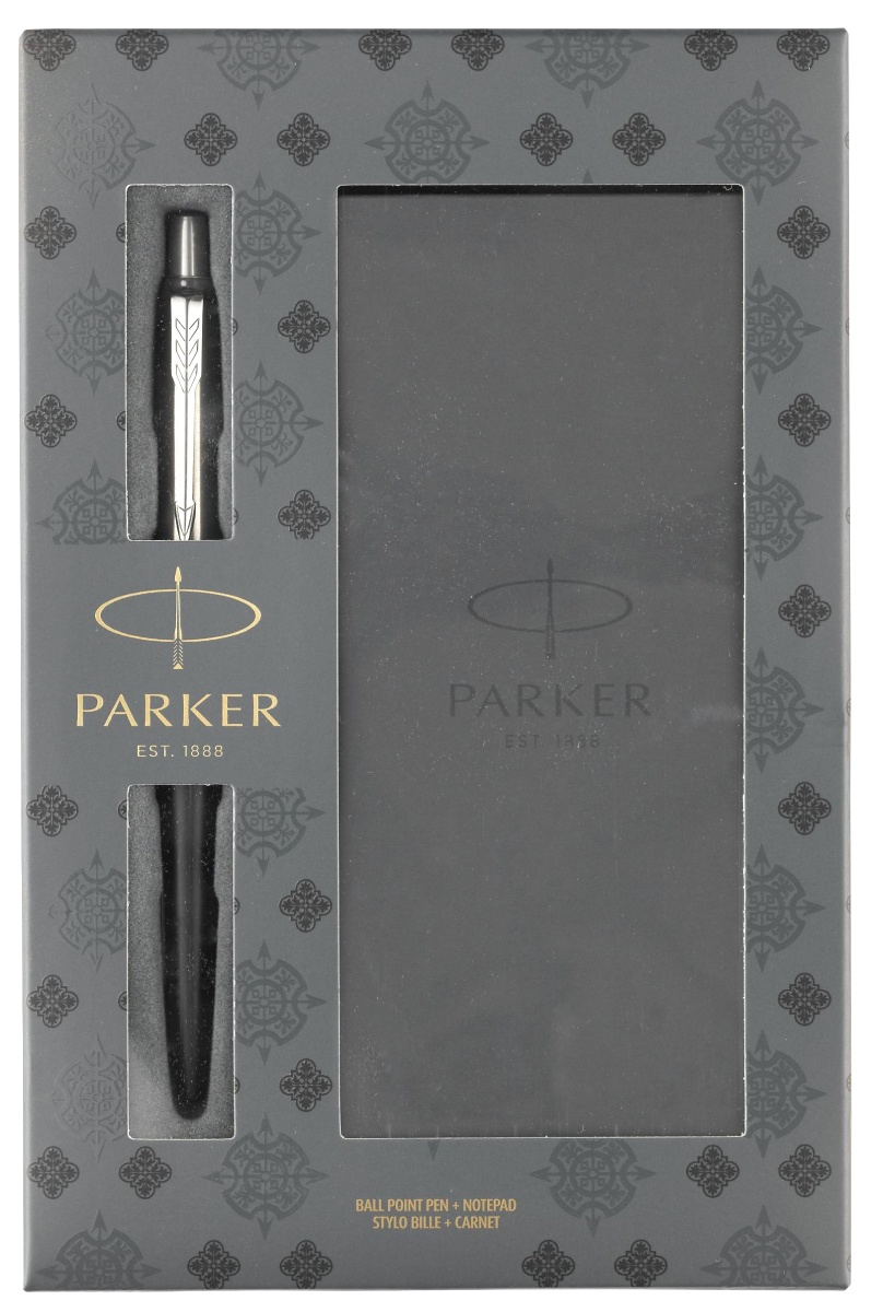  Набор: блокнот + шариковая ручка Parker Jotter Core K63, Satin Black CT, фото 2