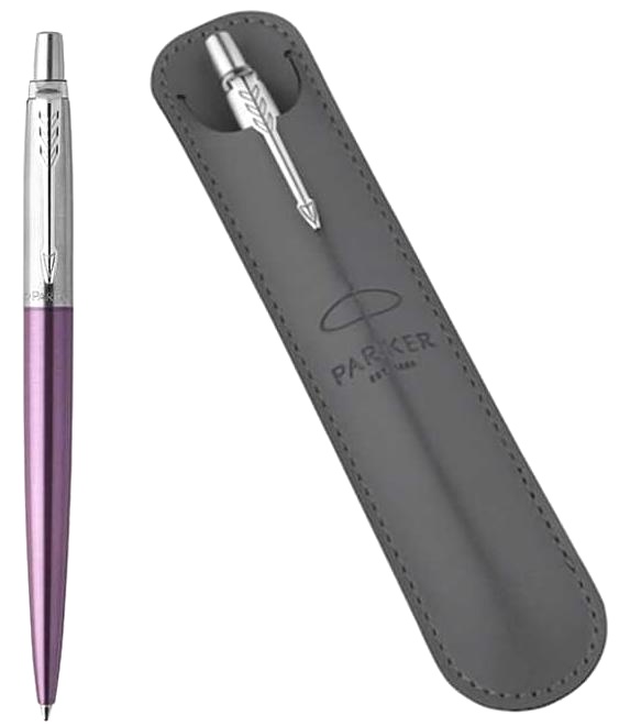  Набор: чехол + шариковая ручка Parker Jotter Core K63, Victoria Violet CT, фото 2