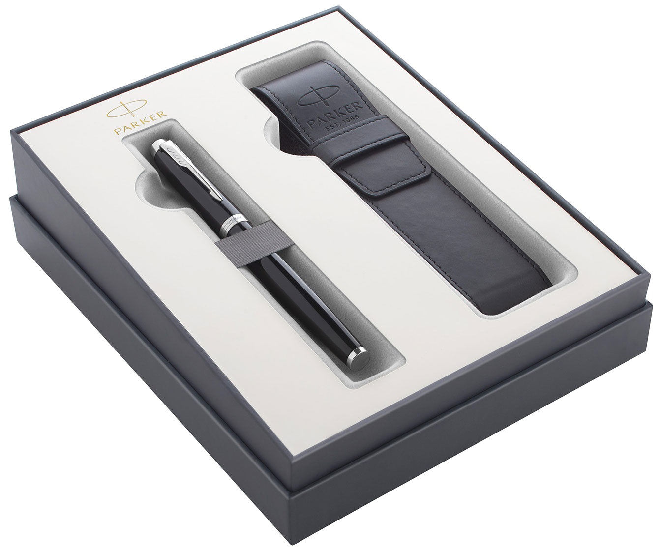  Набор Parker 2020: ручка перьевая Parker IM Core F321, Black CT (Перо M) + чехол для ручки