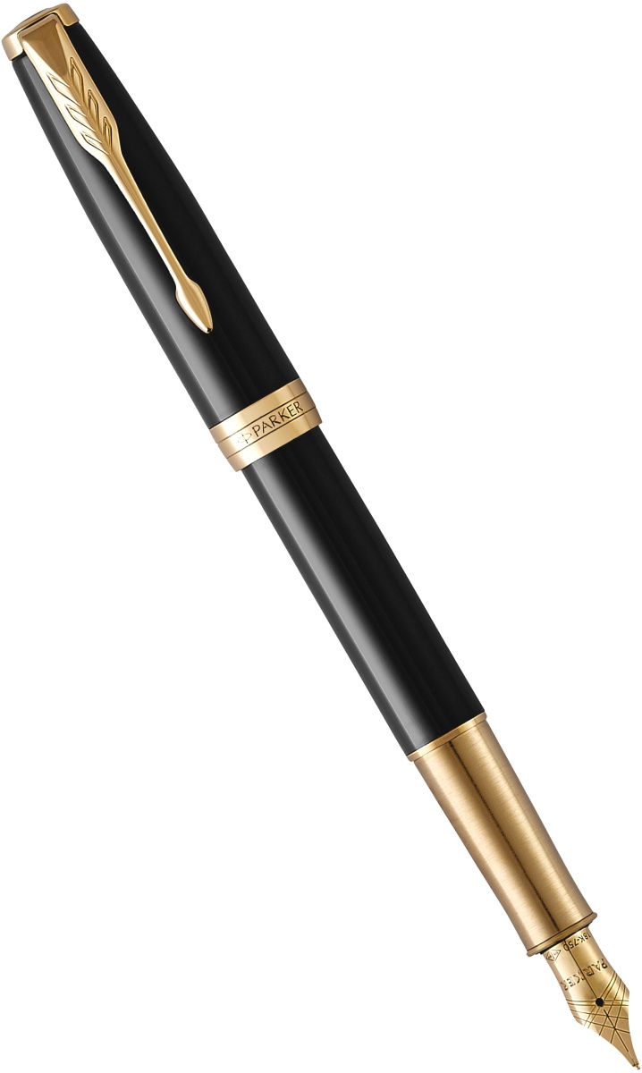  Набор: перьевая ручка + органайзер Parker Sonnet Core F530, Lacquer Deep Black GT (Перо F), фото 3