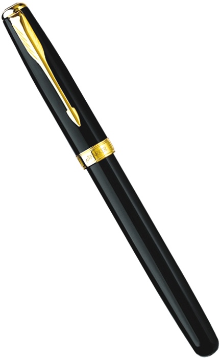  Набор: перьевая ручка + органайзер Parker Sonnet F530, Lacquer Black GT (Перо M), фото 3