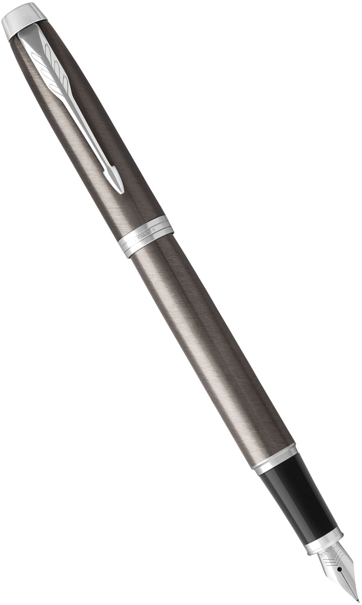 Набор: перьевая + шариковая ручки Parker I.M. F321, K321, Dark Espresso CT, фото 3