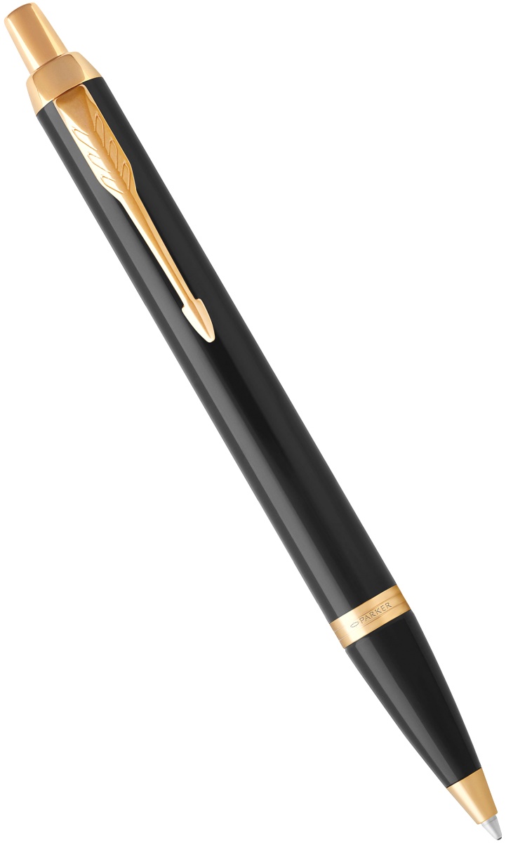 Набор: перьевая + шариковая ручки Parker I.M. F321 и  K321, Deep Black GT, фото 2