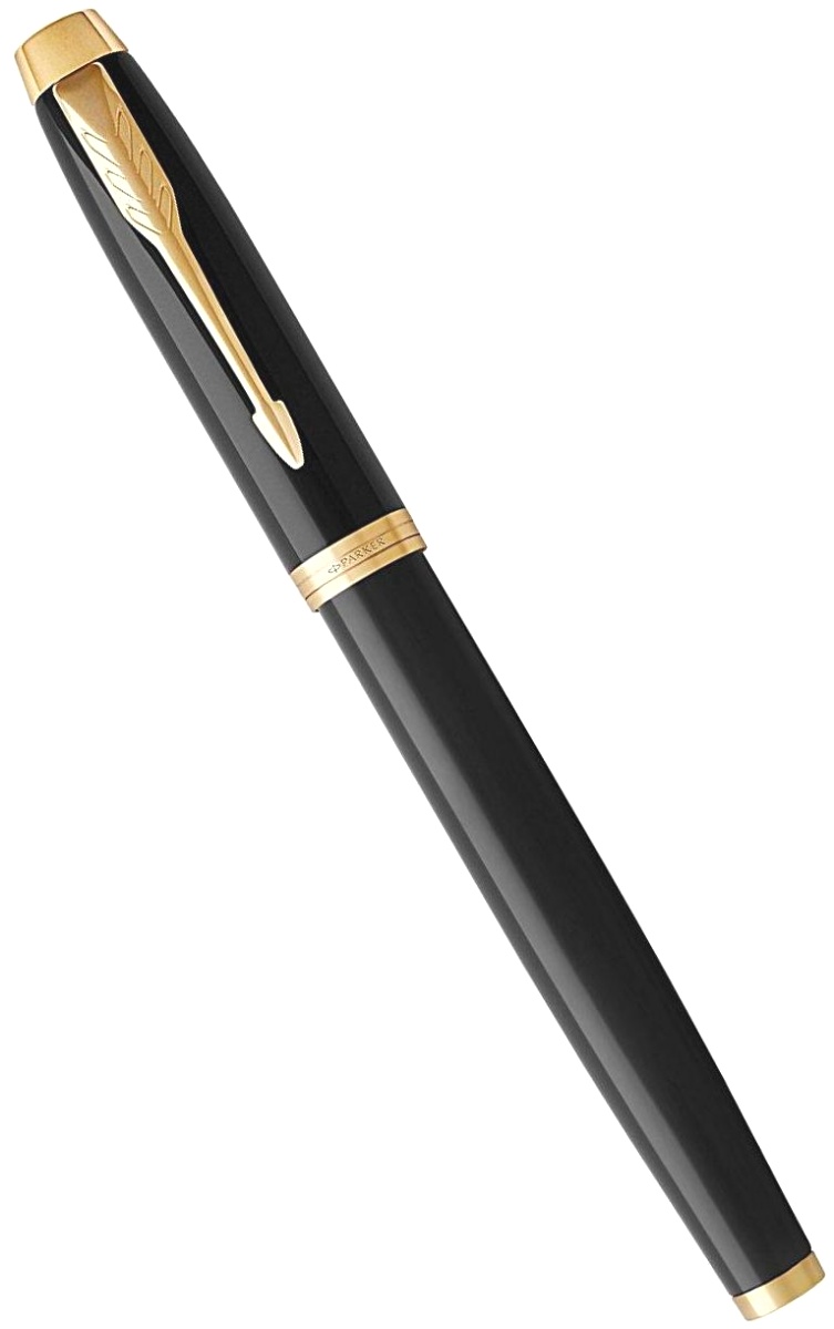Набор: перьевая + шариковая ручки Parker I.M. F321 и  K321, Deep Black GT, фото 4