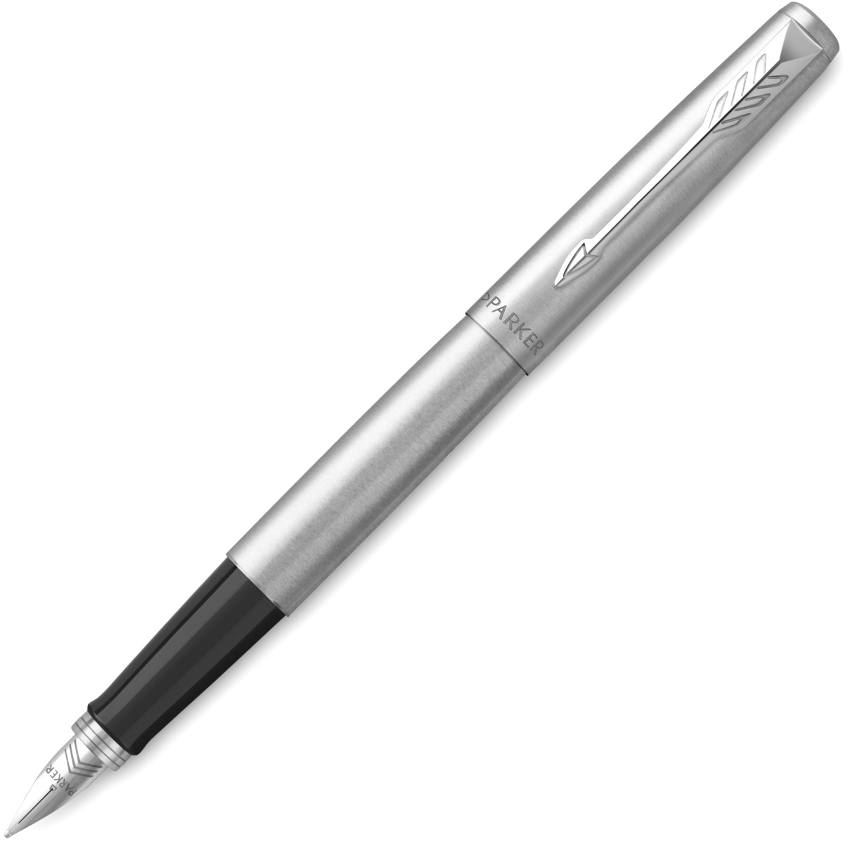  Набор: перьевая + шариковая ручки Parker Jotter Core FK61, Stainless Steel CT (Перо M), фото 2