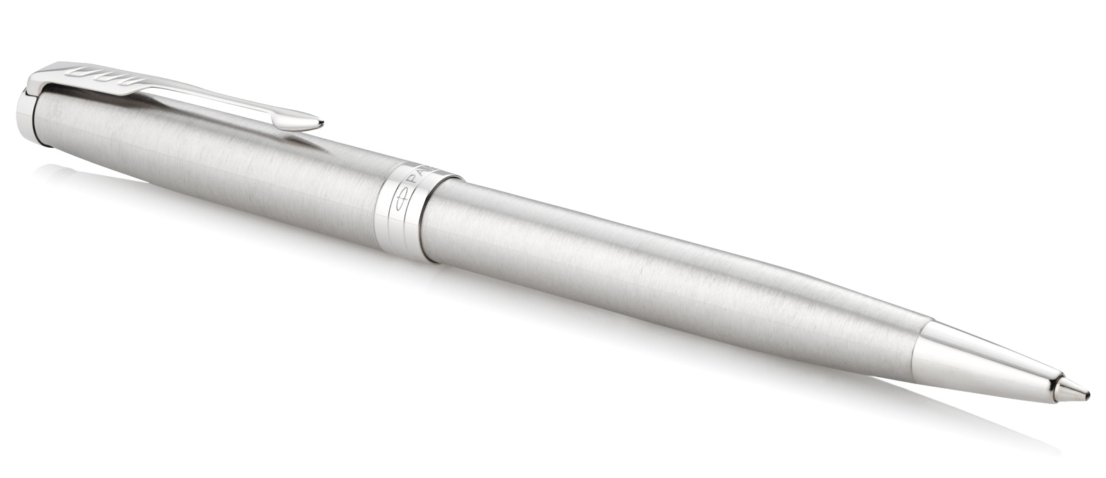  Набор: шариковая ручка + чехол Parker Sonnet Core K526, Stainless Steel CT, фото 4