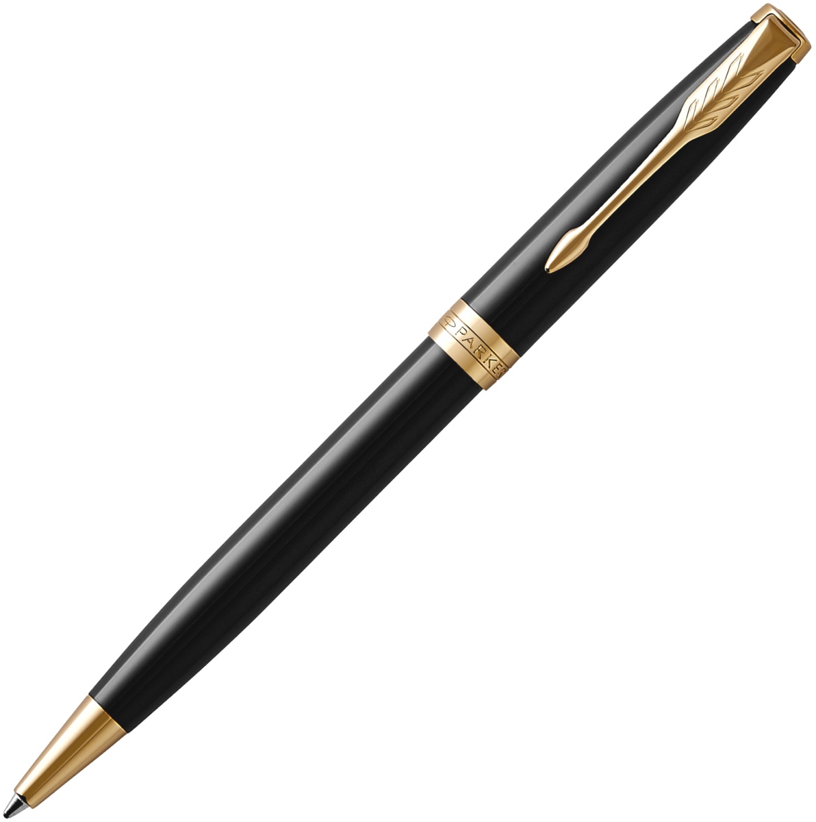Набор: Шариковая ручка Parker Sonnet Core K530, Lacquer Deep Black GT + Ежедневник, недатированный, А5, бордовый, фото 2