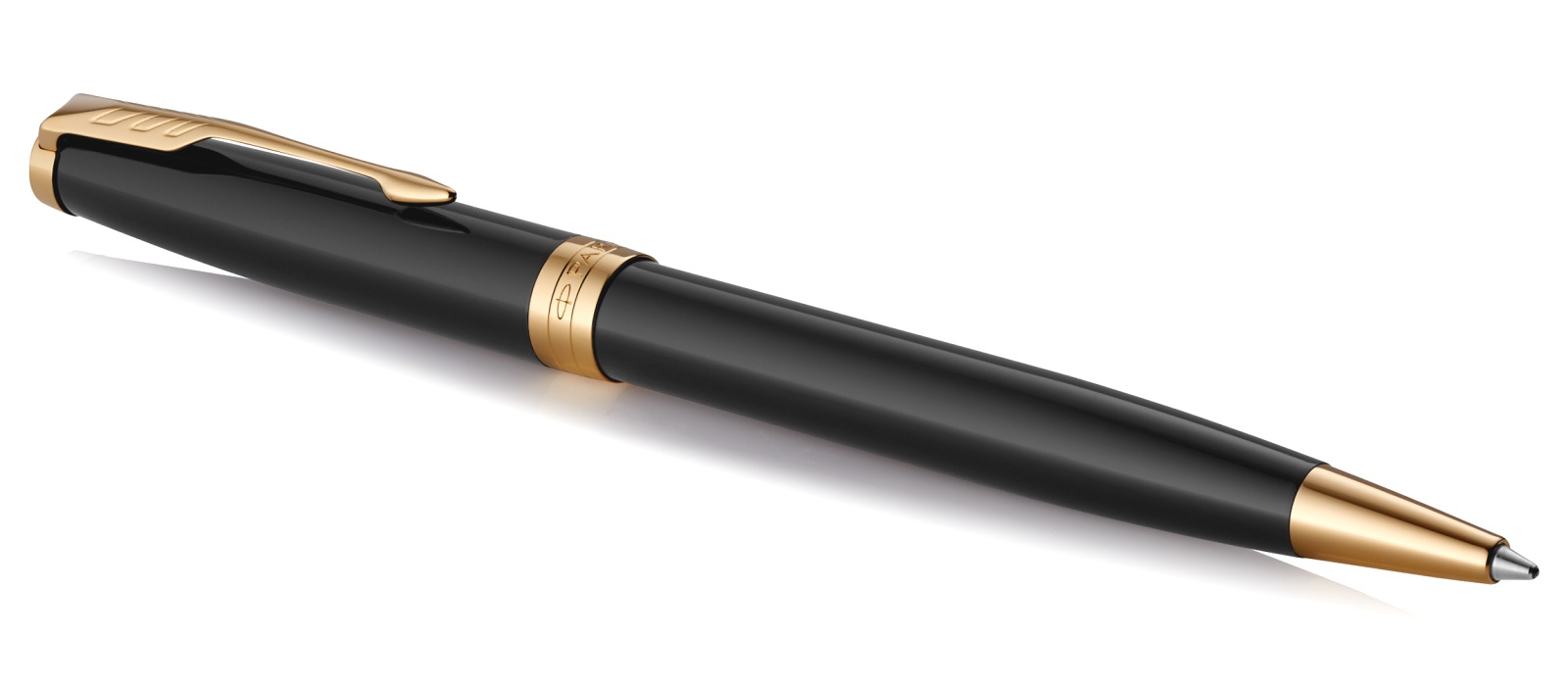 Набор: Шариковая ручка Parker Sonnet Core K530, Lacquer Deep Black GT + Ежедневник, недатированный, А5, бордовый, фото 3