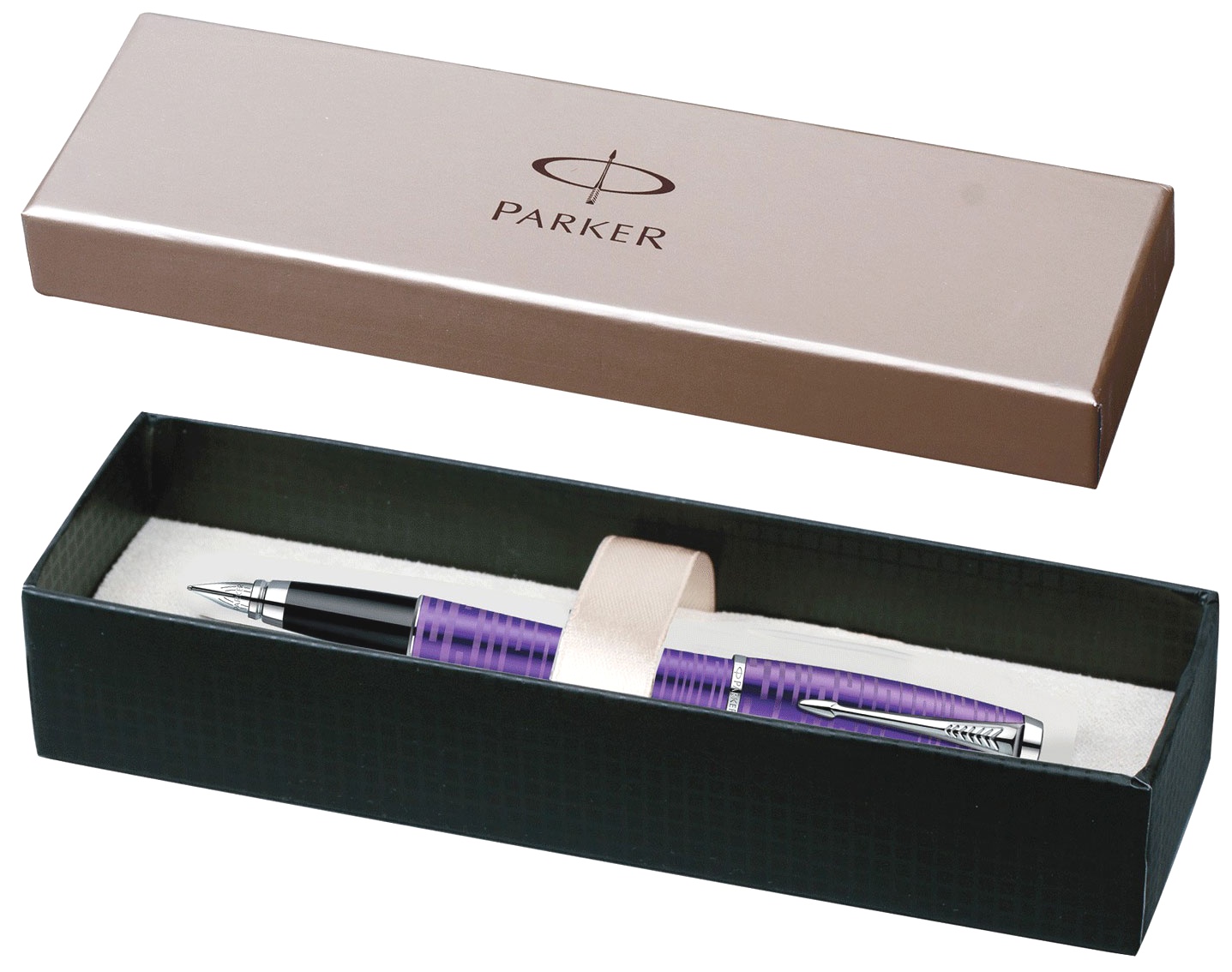 Набор: Ручка-роллер Parker Urban Premium Vacumatic T206, Amethyst Pearl СT + Ежедневник, недатированный, А5, фиолетовый, фото 4