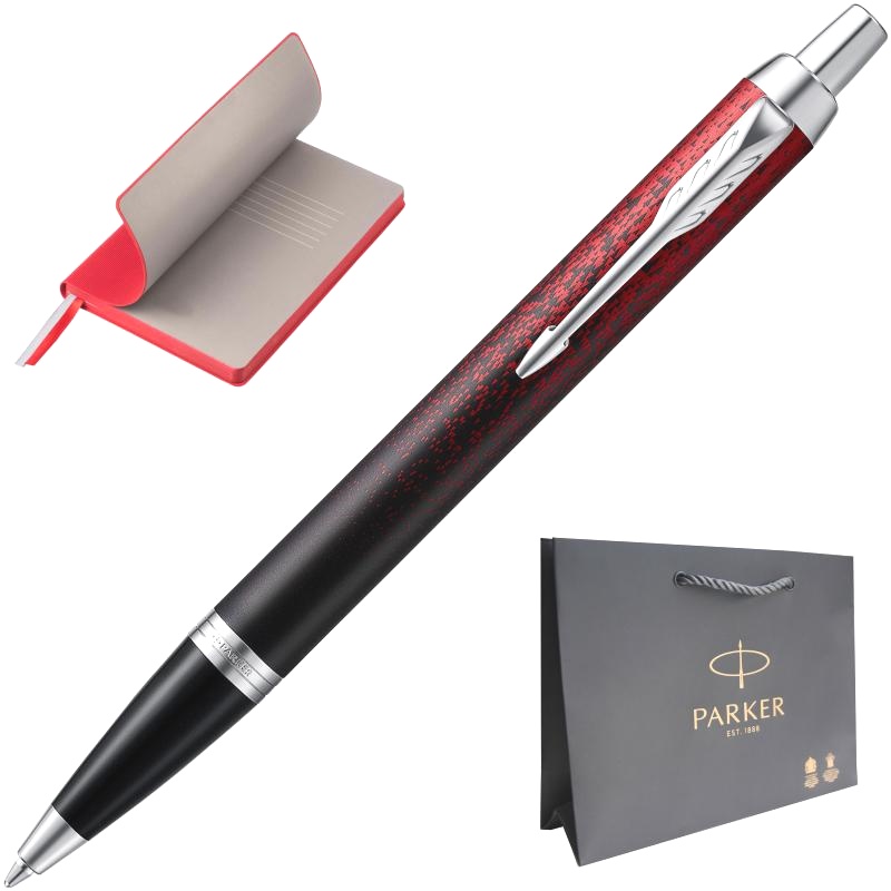 Набор: Ручка шариковая Parker IM Core 2019 SE K320, Red Ignite + Ежедневник, недатированный, А5, красный