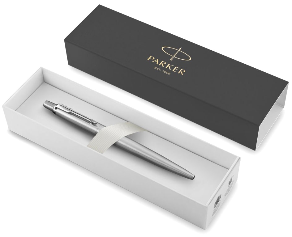 Набор: Шариковая ручка Parker Jotter Core K61, Stainless Steel CT + Ежедневник, недатированный, А5, серый, фото 4