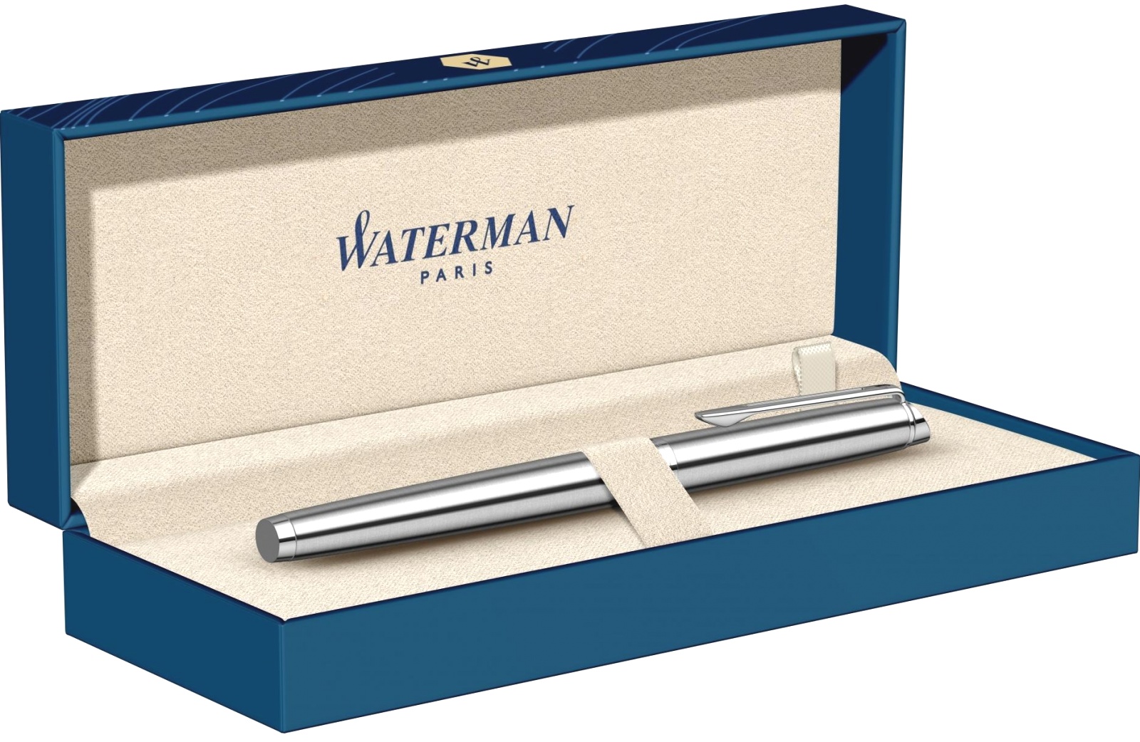 Набор: Перьевая ручка Waterman Hemisphere Essential, Stainless Steel CT (Перо F) и Ежедневник, недатированный, А5, серый, фото 10