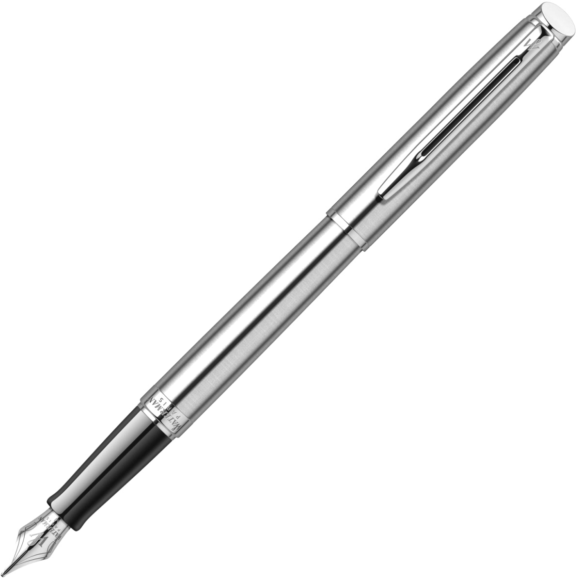 Набор: Перьевая ручка Waterman Hemisphere Essential, Stainless Steel CT (Перо F) и Ежедневник, недатированный, А5, серый, фото 2