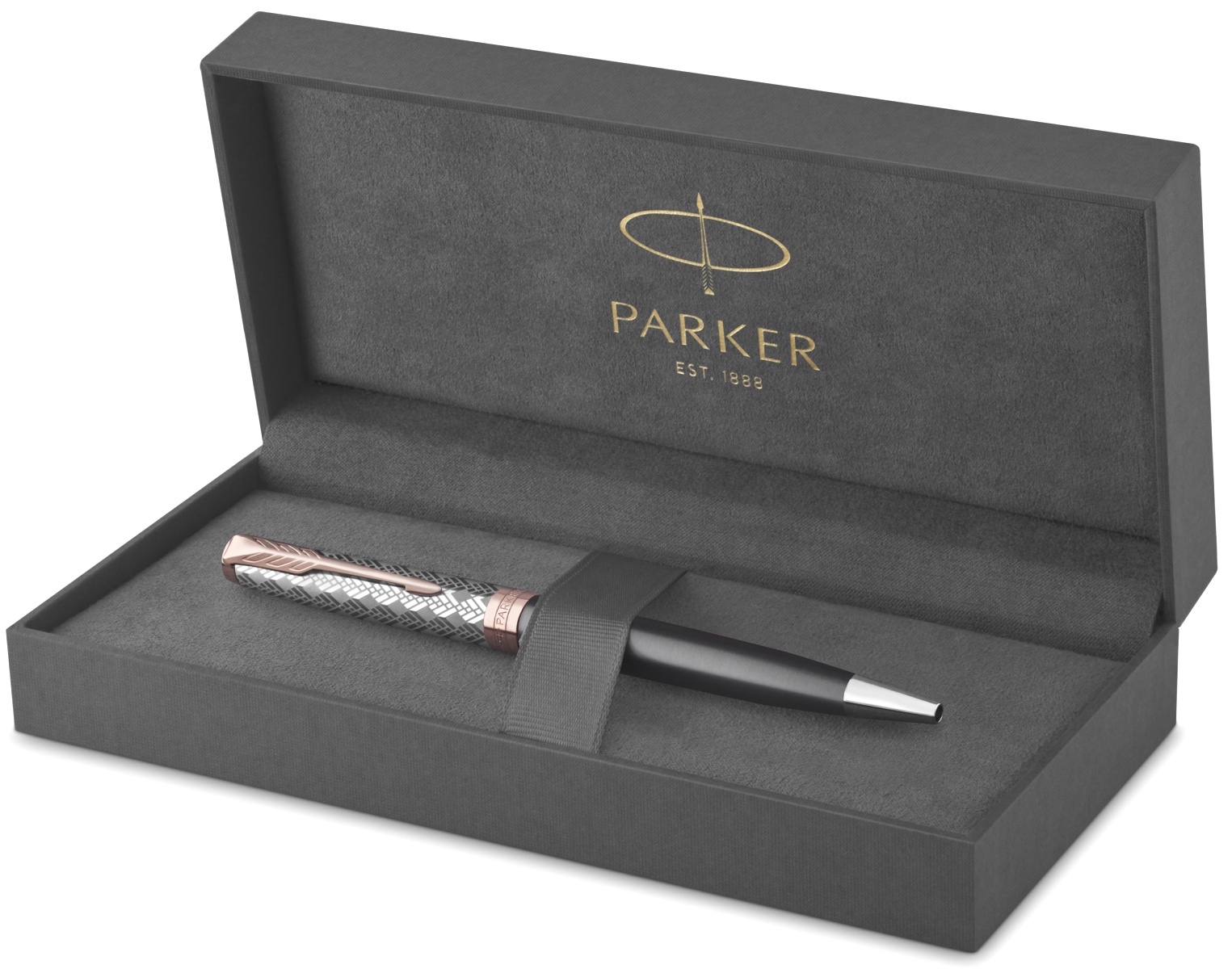 Набор: Ручка шариковая Parker Sonnet Premium K537, Metal Grey PGT + Ежедневник, недатированный, А5, серый, фото 4