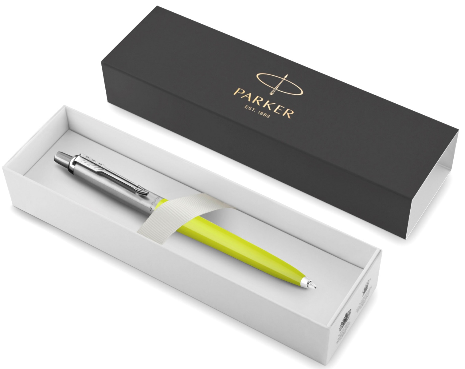 Набор: Ручка шариковая Parker Jotter Original K60, Lime Green CT + Ежедневник, недатированный, А5, жёлтый, фото 5