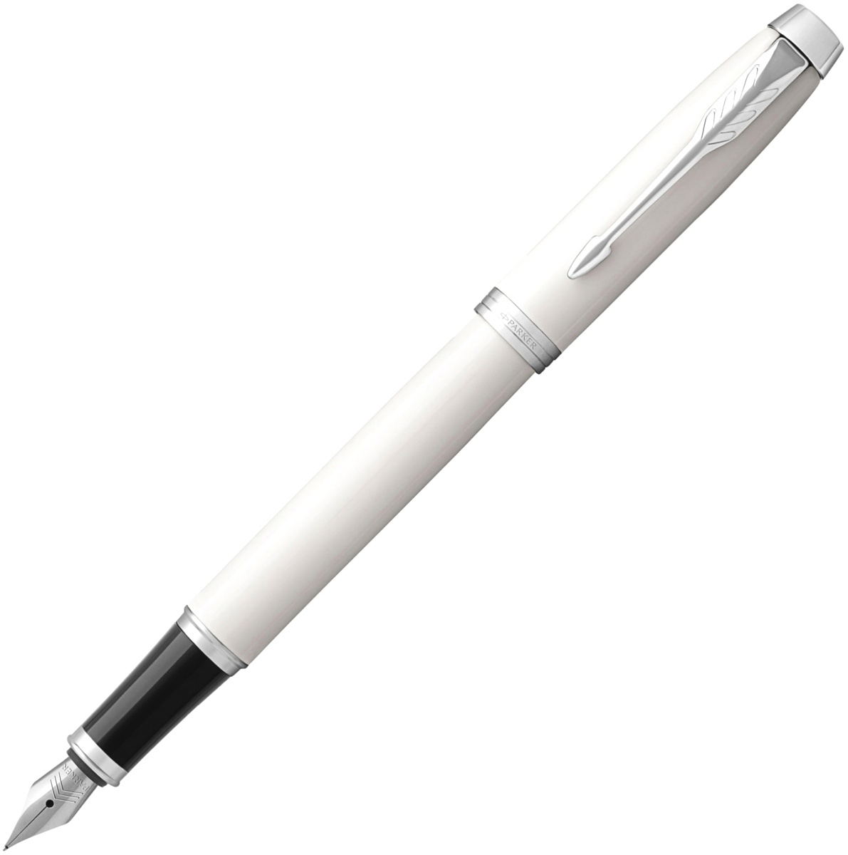 Набор: Перьевая ручка Parker IM Core F321, White CT (Перо F) + Ежедневник, недатированный, А5, серый, фото 2