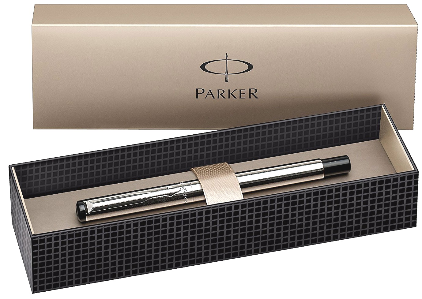 Набор: Перьевая ручка Parker Vector F03, Steel (Перо M) + Ежедневник, недатированный, А5, серый, фото 4