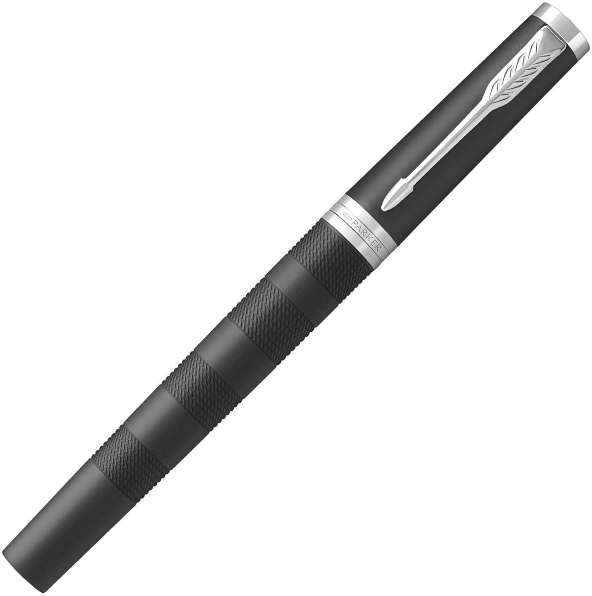 Ручка 5й пишущий узел Parker Ingenuity Large F501, Black Rubber CT, фото 2