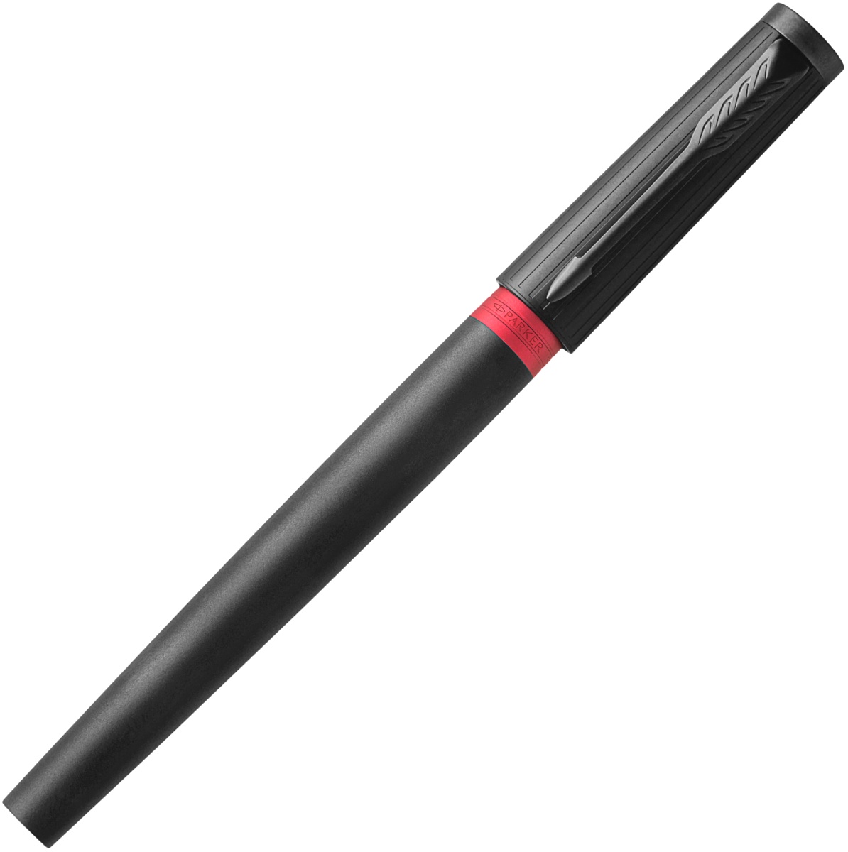 Ручка 5й пишущий узел Parker Ingenuity Large F504, Black Red PVD, фото 2