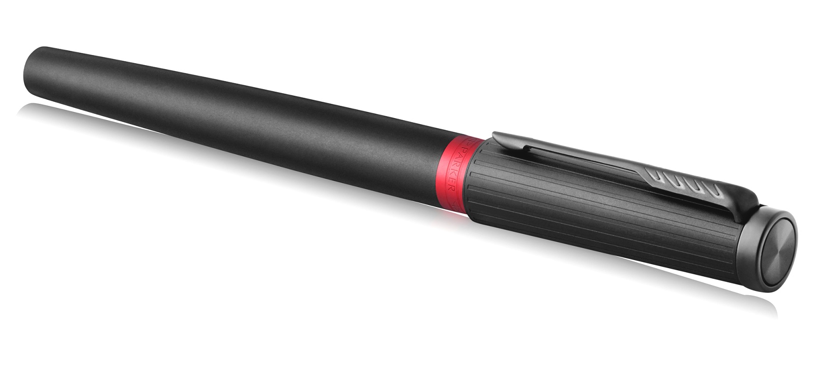 Ручка 5й пишущий узел Parker Ingenuity Large F504, Black Red PVD, фото 4