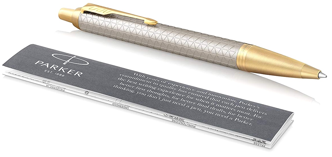 Набор: Шариковая ручка Parker IM Premium K323, Grey GT + Ежедневник, недатированный, А5, коричневый, фото 4