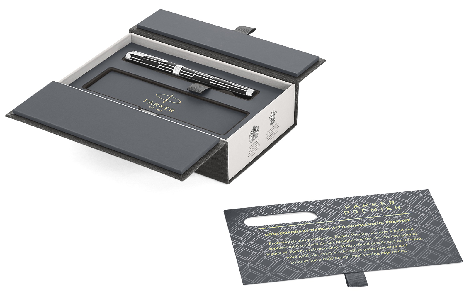 Ручка-роллер Parker Premier Luxury T565, Black СT, фото 6