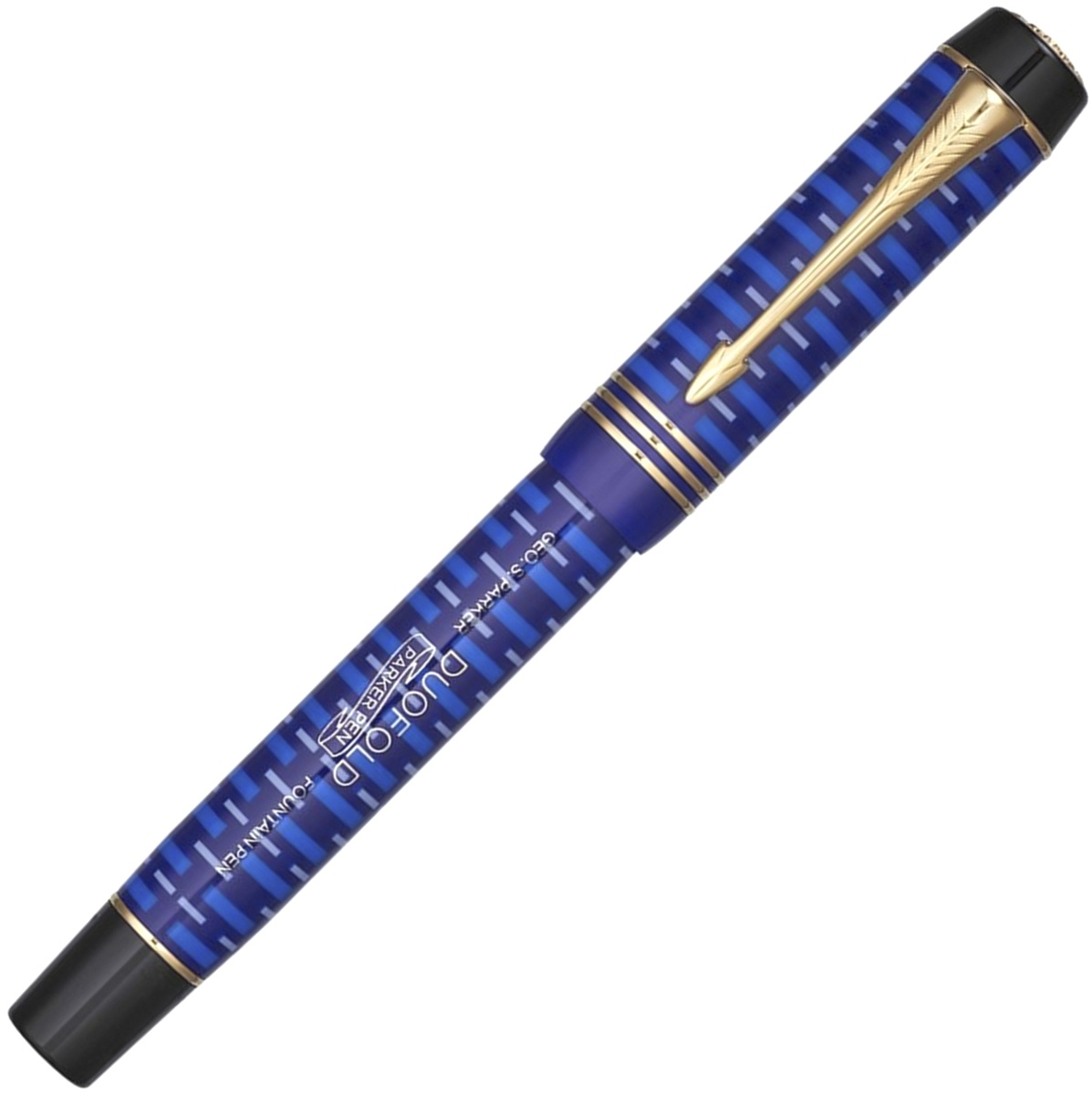  Перьевая ручка Parker Duofold 100th Anniversary LE, Lapis Lazuli Blue GT (Перо F), фото 2