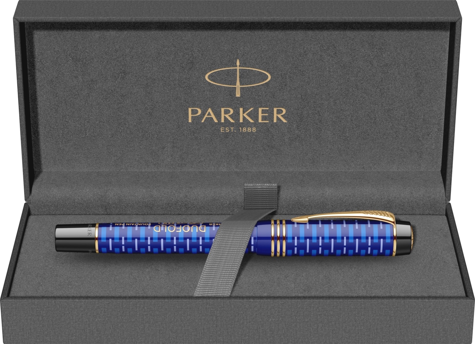  Перьевая ручка Parker Duofold 100th Anniversary LE, Lapis Lazuli Blue GT (Перо F), фото 8
