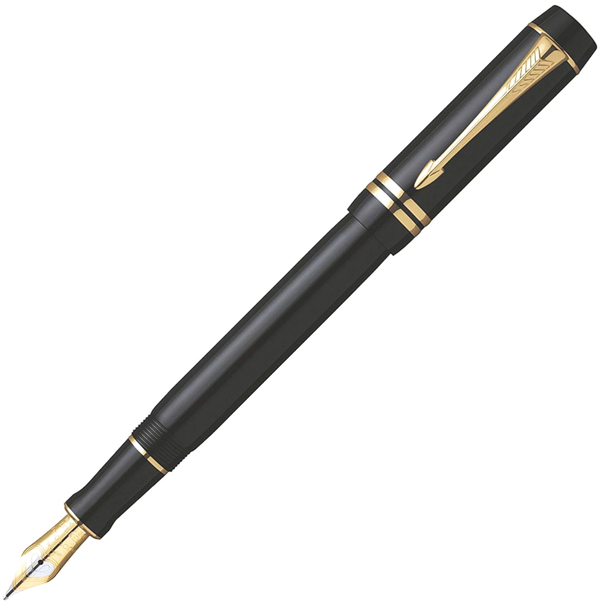 Перьевая ручка Parker Duofold Centennial F77, Black GT (Перо F)