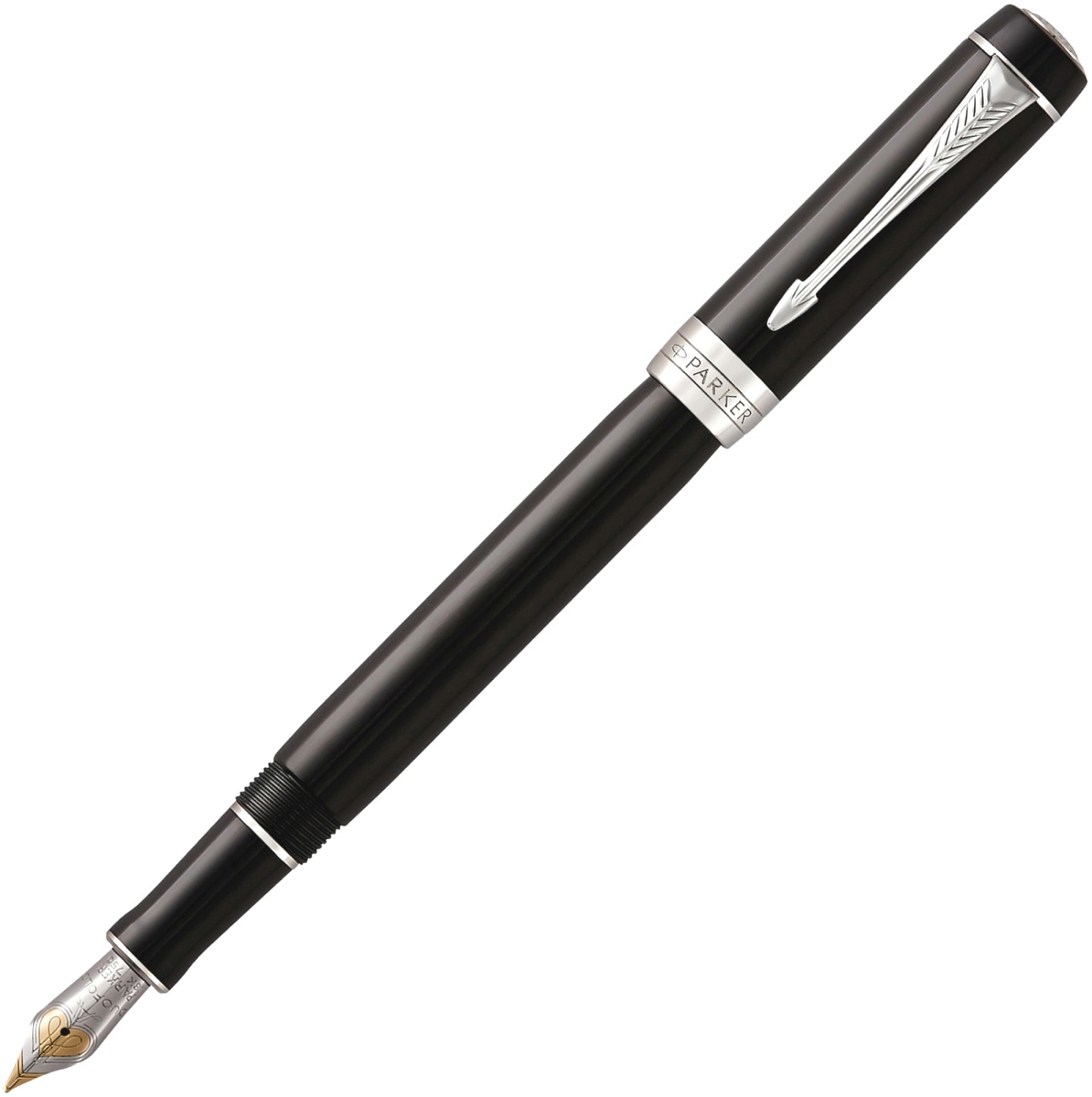 Перьевая ручка Parker Duofold Classic Centennial F77, Black CT (Перо F)
