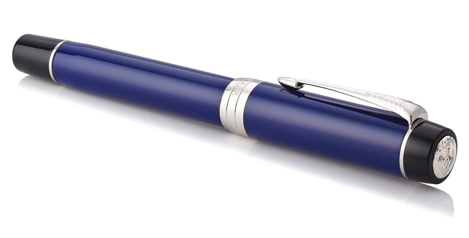  Перьевая ручка Parker Duofold Classic Centennial F77, Blue and Black CT (Перо F), фото 4