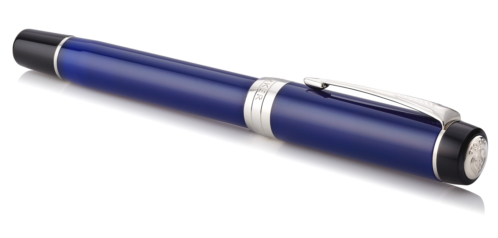  Перьевая ручка Parker Duofold Classic International F74, Blue and Black CT (Перо F), фото 4