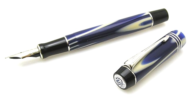 Перьевая ручка Parker Duofold F101 Centennial, True Blue PT (Перо M), фото 2