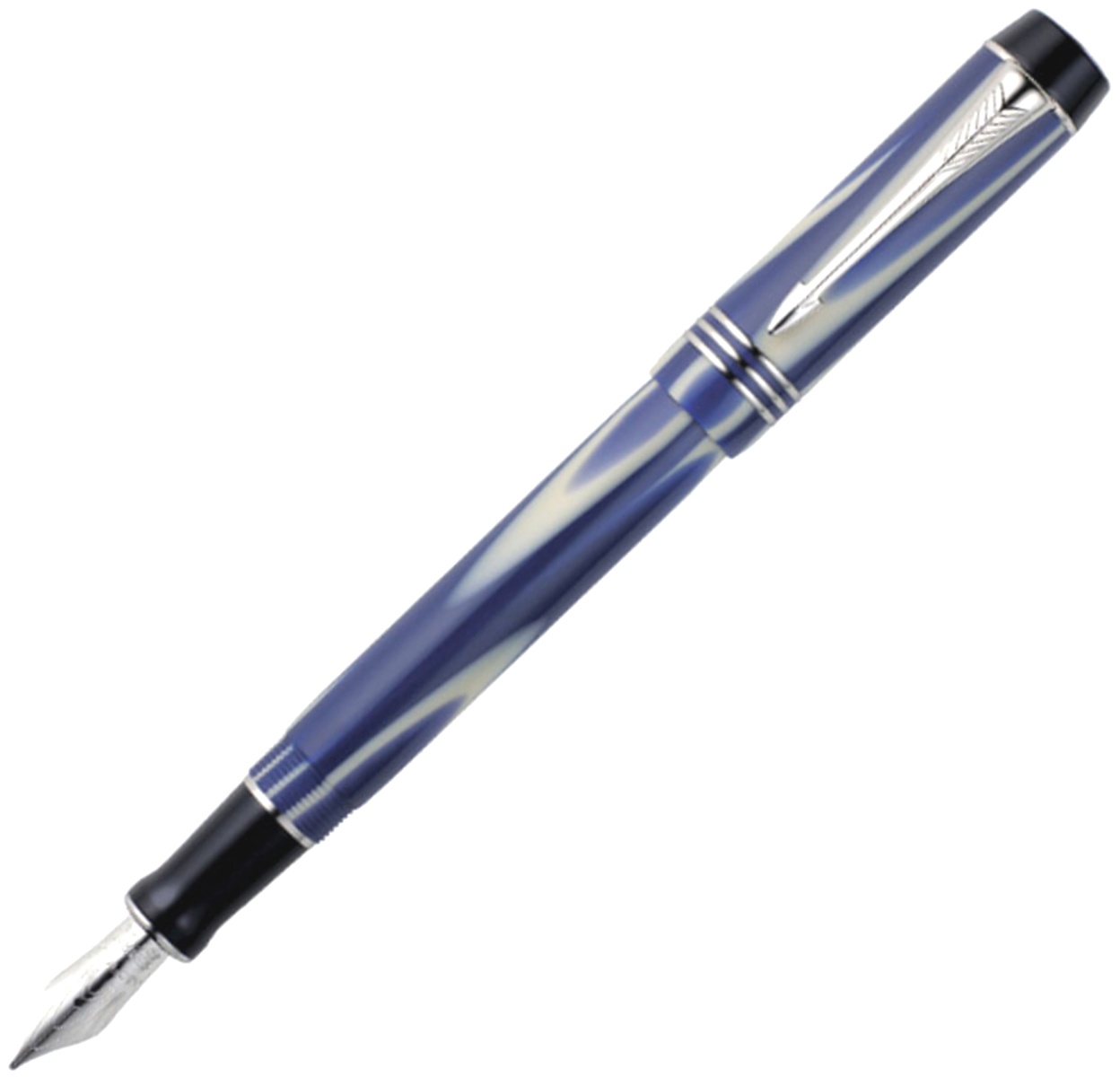 Перьевая ручка Parker Duofold F101 Centennial, True Blue PT (Перо M)
