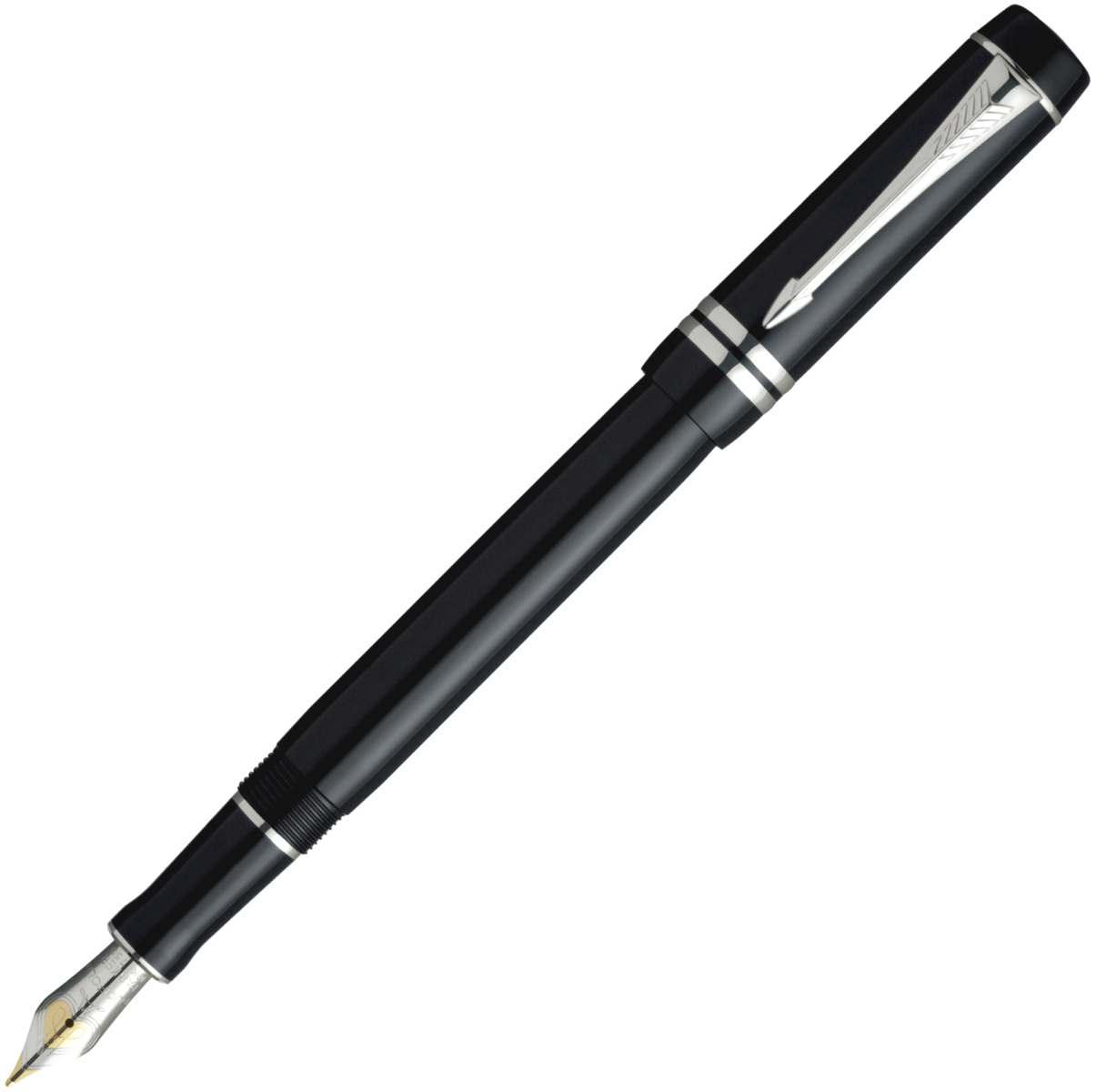 Перьевая ручка Parker Duofold International F89, Black PT (Перо F)