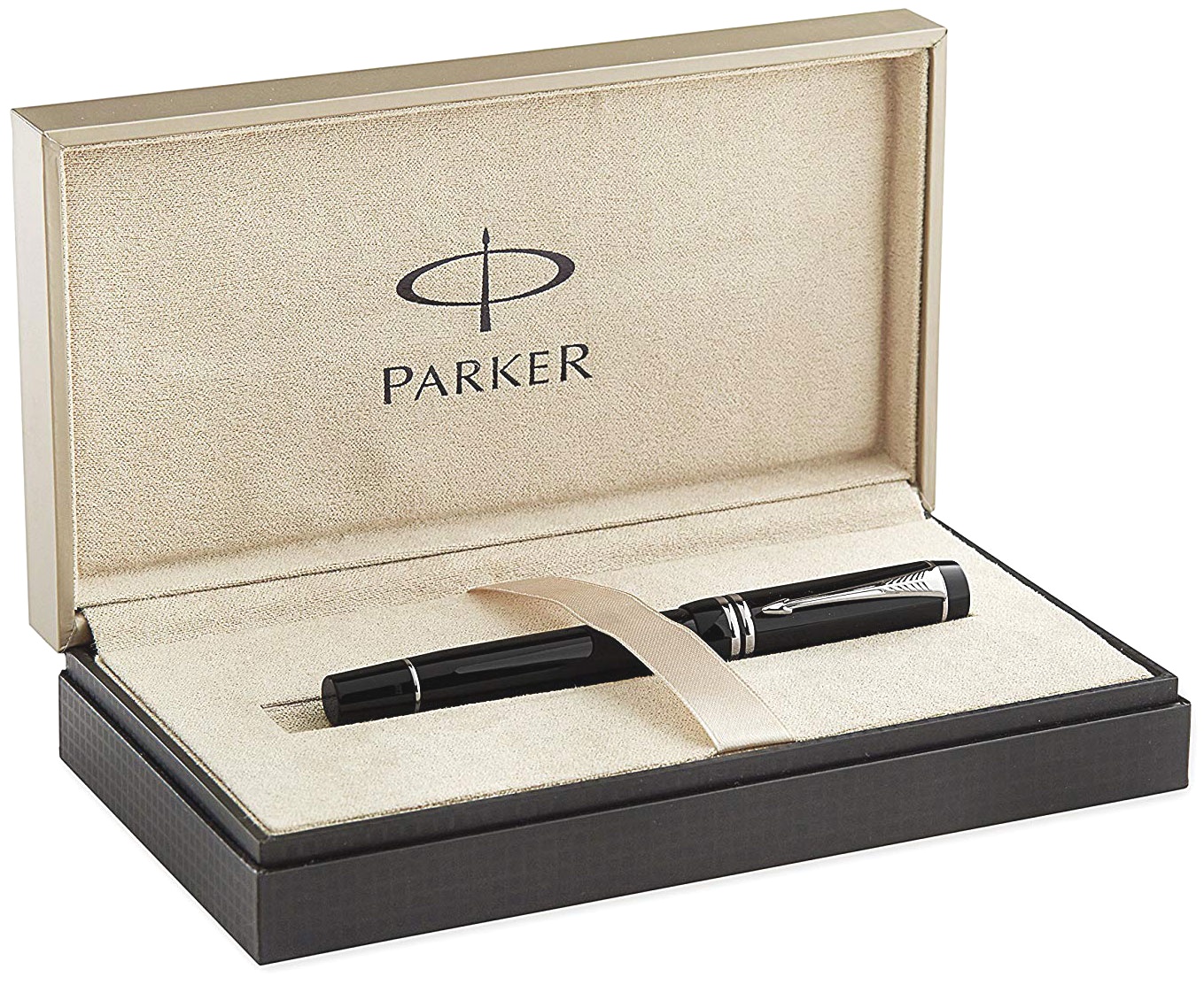 Перьевая ручка Parker Duofold Mini F289, Black PT (Перо F), фото 4
