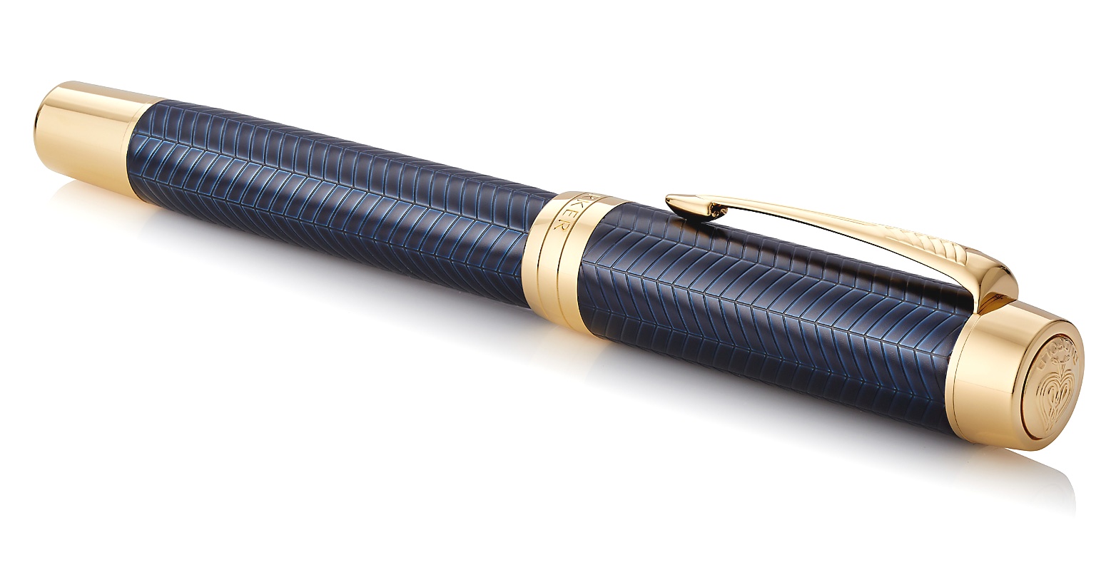  Перьевая ручка Parker Duofold Prestige Centennial F307, Blue Chevron GT (Перо F), фото 4