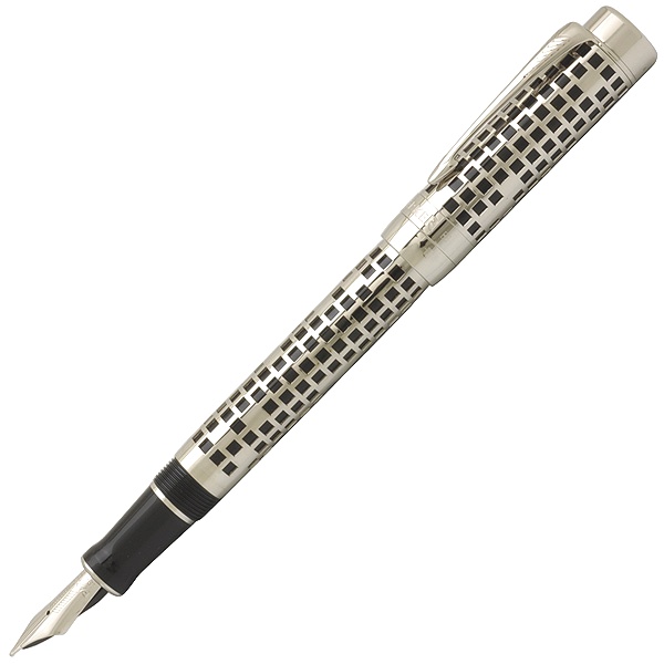 Перьевая ручка Parker Duofold Senior 125th Anniversary Limited Edition F100, Silver (Перо M), фото 3