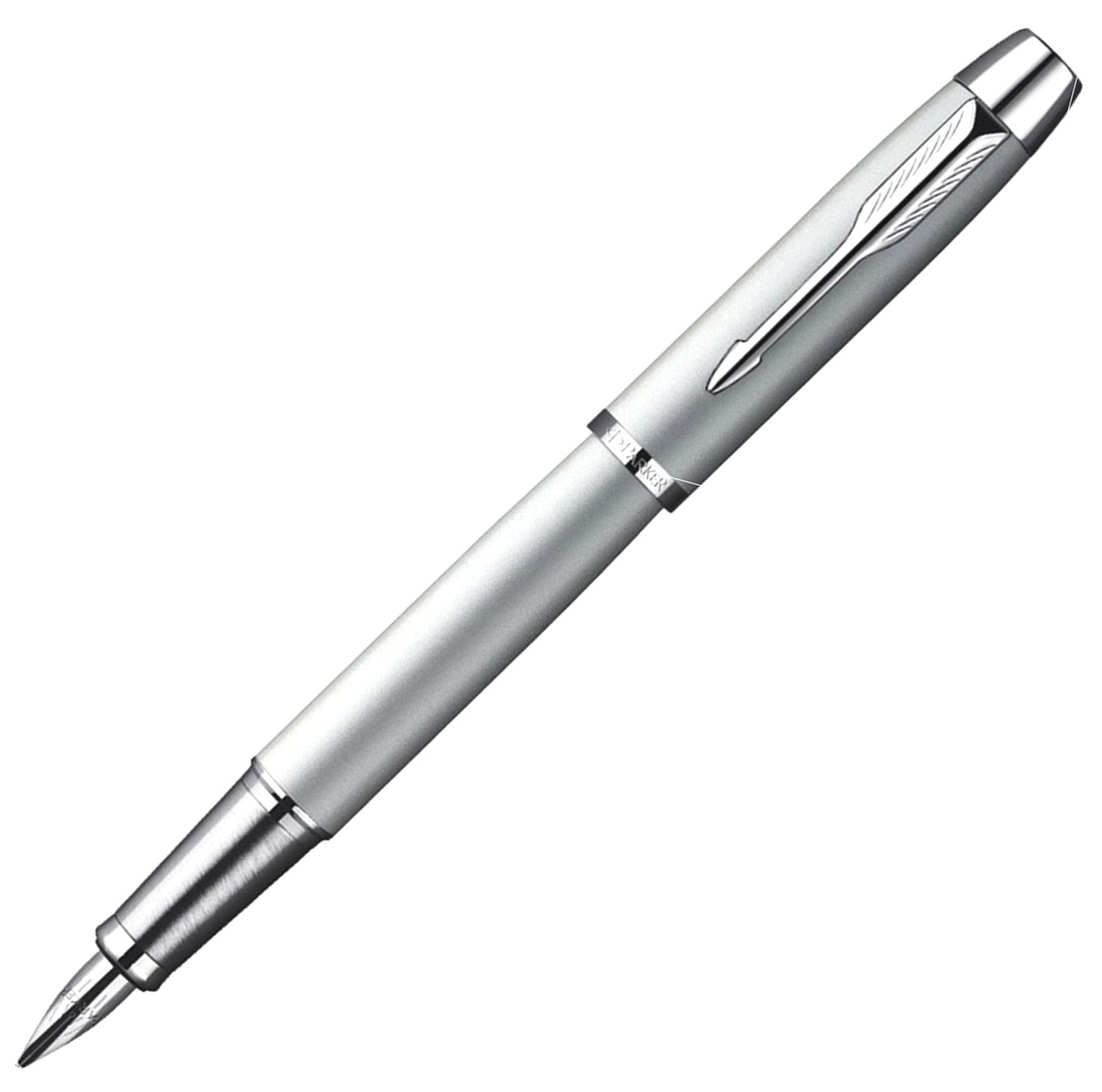 Перьевая ручка Parker I.M. Metal F221, Silver Chrome CT (Перо M)