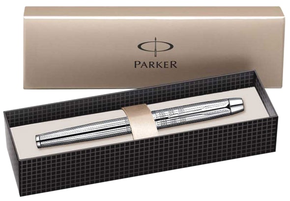 Перьевая ручка Parker IM Premium F222, Shiny Chrome (Перо F), фото 3