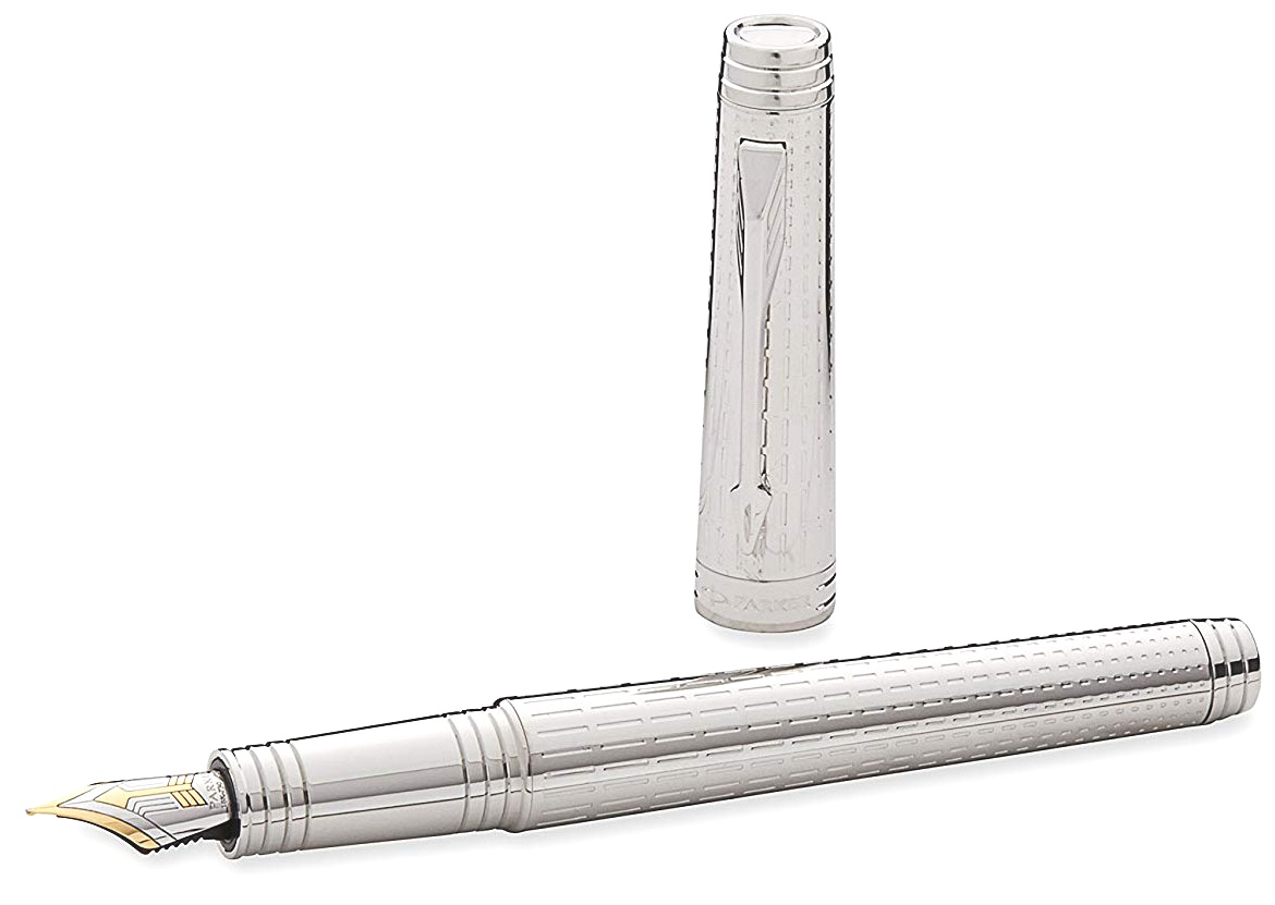 Перьевая ручка Parker Premier DeLuxe Graduated F562, Chiselling ST (Перо F), фото 3