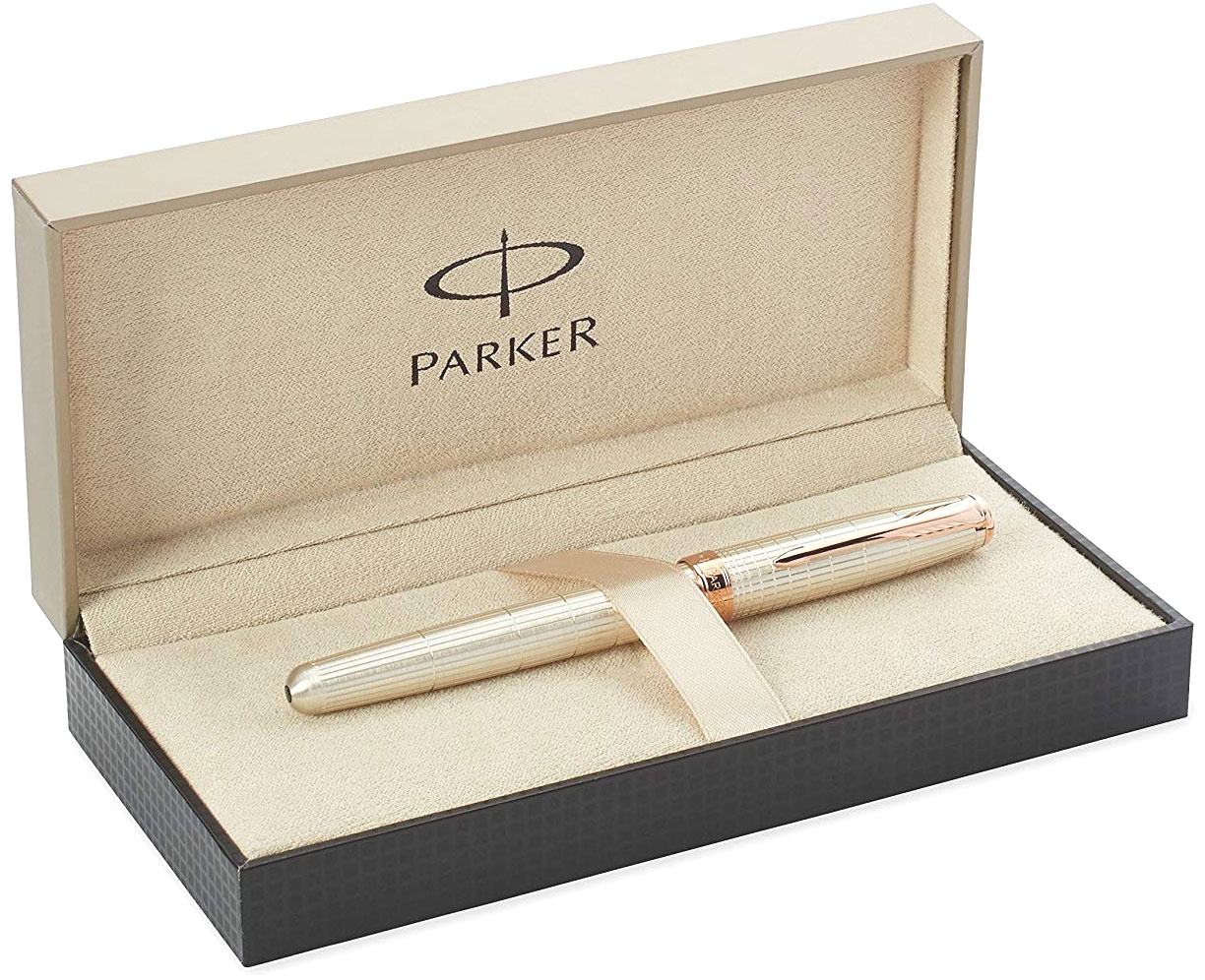 Перьевая ручка Parker Sonnet`13 Feminine F535, Sterling Silver PGT (Перо F), фото 4